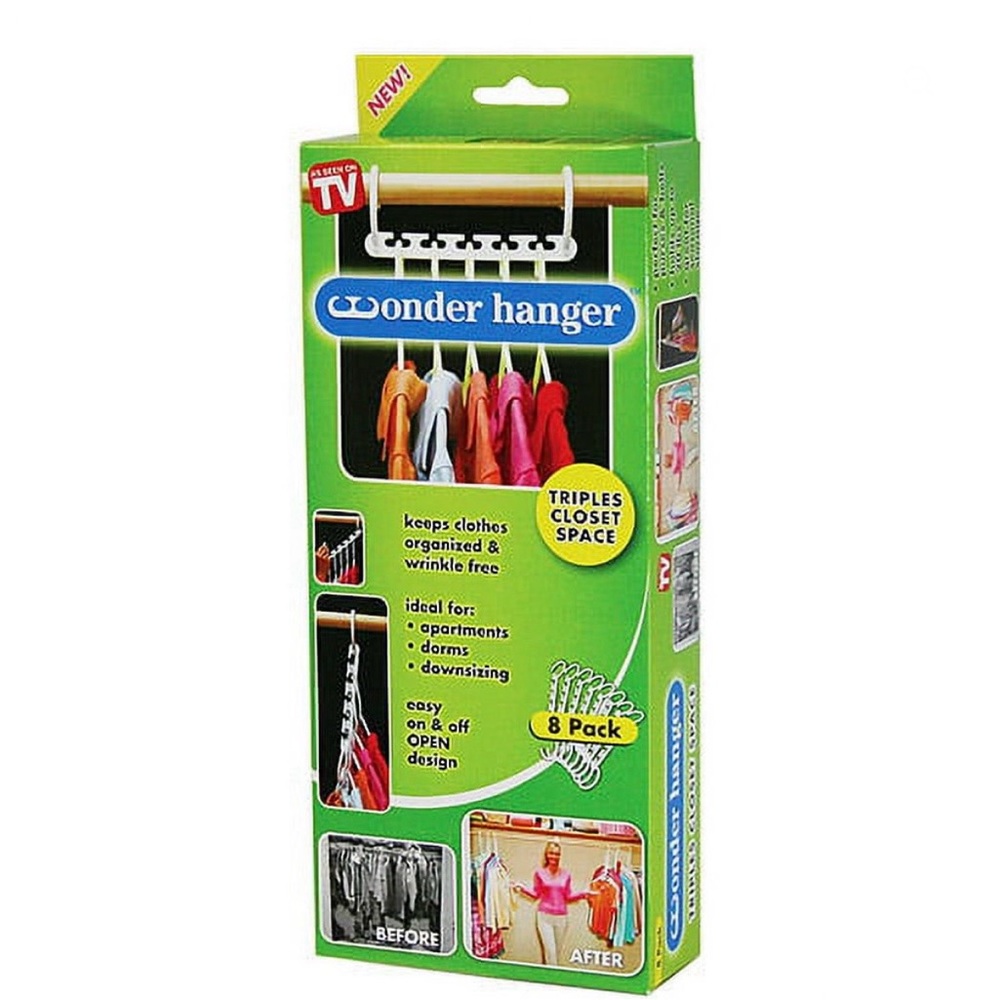 Wonder Hanger Closet Organizer 8 Pack As Seen on TV For Clothes/Purses/Belts
